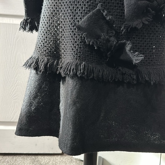 RED Valentino Long Sleeve Knit Fringe & Bow Dress - Picture 8 of 13